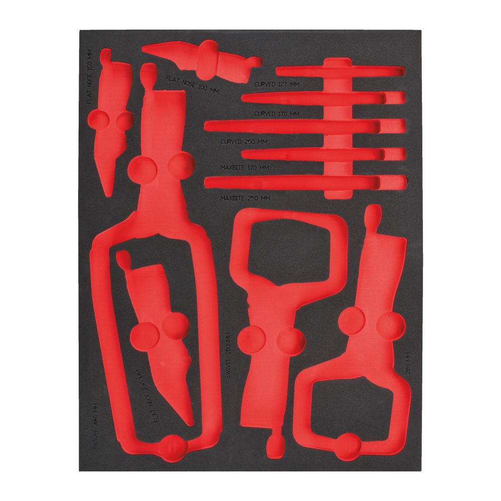 Ersatz-Einlage 3/3 für TORQUE LOCK Gripzangen, für Werkstattwagen 78 cm